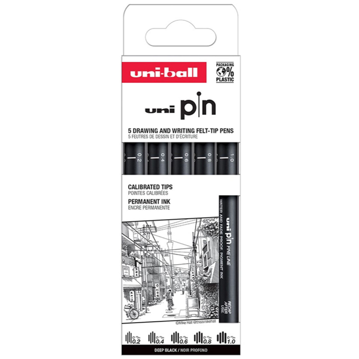 Pin Fineliner 5er-Set Classic 2 in der Gruppe Stifte / Schreiben / Fineliner bei Pen Store (132727)