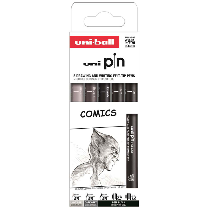 Pin Fineliner 5er-Set Comics in der Gruppe Stifte / Schreiben / Fineliner bei Pen Store (132732)