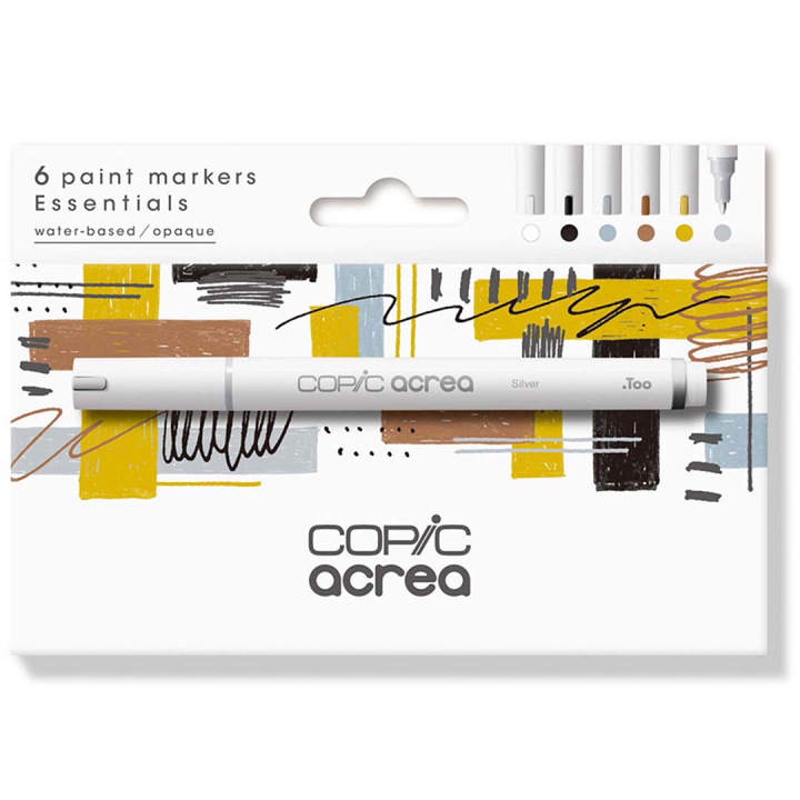 Acrea Paint Marker 6-er Set Essential Colours in der Gruppe Basteln & Hobby / Farben / Glasfarbe und Porzellanfarbe bei Pen Store (133045)