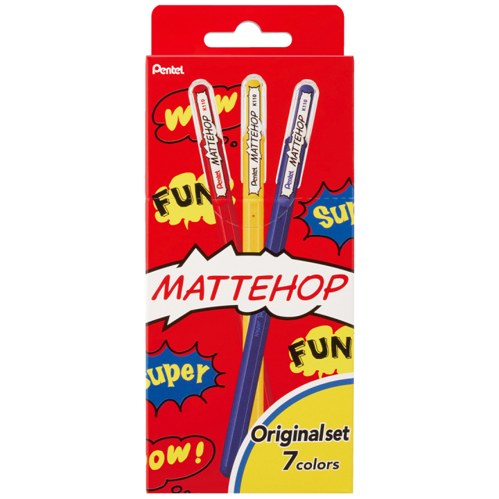 Mattehop Gelschreiber Original Colours 7er-Pack in der Gruppe Stifte / Schreiben / Gelschreiber bei Pen Store (133079)