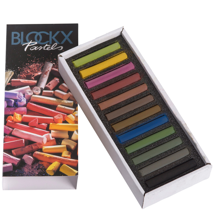 Soft Pastels Dark 12-set in der Gruppe Künstlerbedarf / Buntstifte und Bleistifte / Ölpastellkreide bei Pen Store (133363)