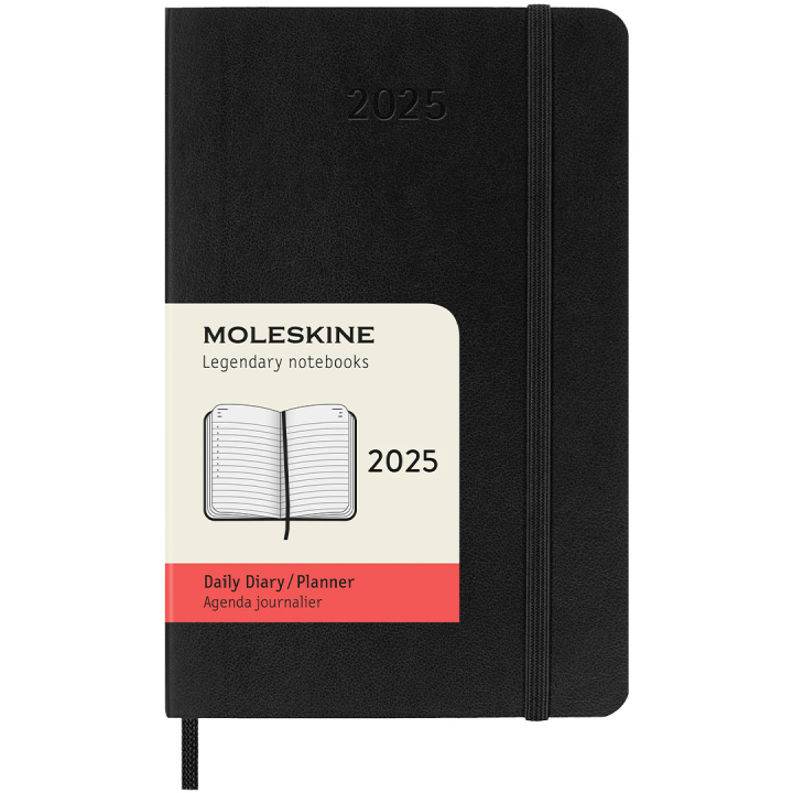 12M Daily Kalender 2025 Softcover Pocket Black in der Gruppe Papier & Blöcke / Kalender und Terminkalender / 12 Monate Tageskalender bei Pen Store (133771)