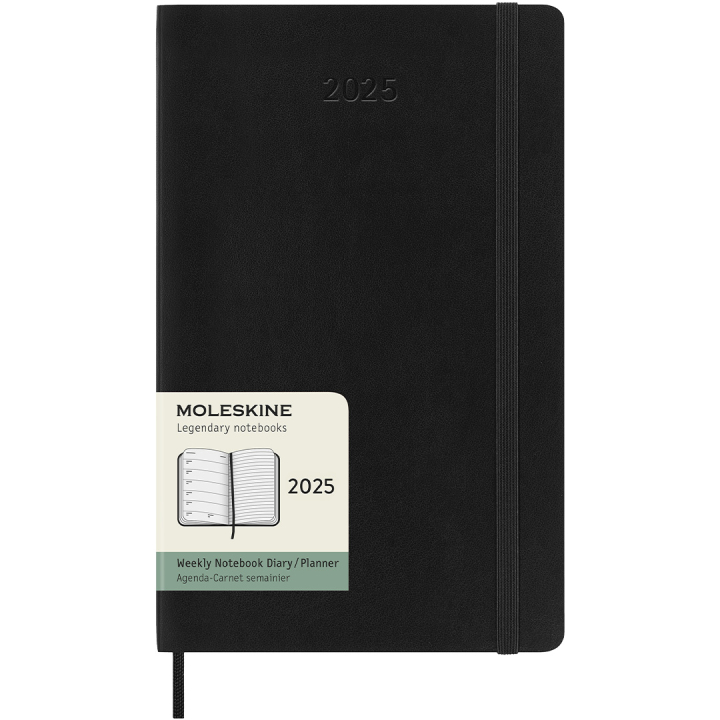 12M Weekly Notebook 2025 Hardcover Large Black in der Gruppe Papier & Blöcke / Kalender und Terminkalender / 12 Monate Tageskalender bei Pen Store (133792)