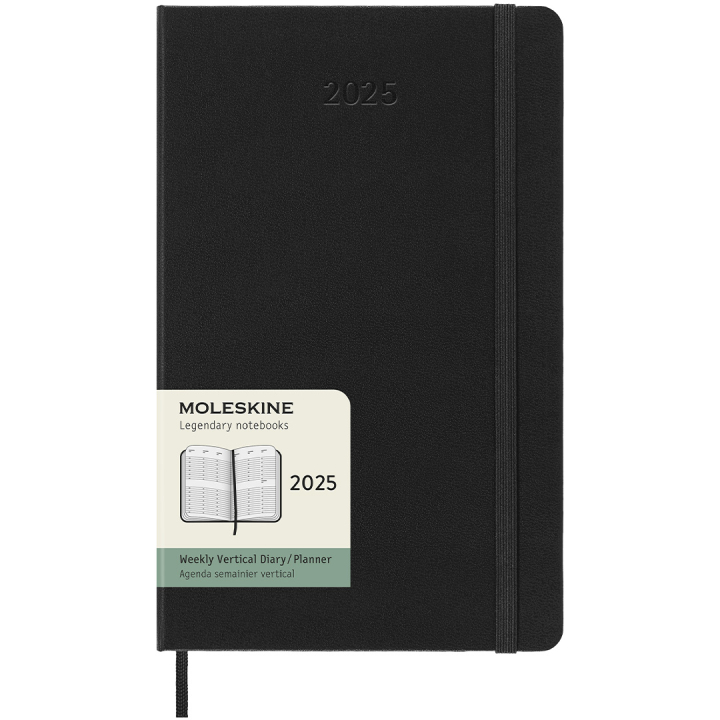 12M Weekly Planner Vertical Hardcover 2025 Large Black in der Gruppe Papier & Blöcke / Kalender und Terminkalender / 12 Monate Tageskalender bei Pen Store (133812)