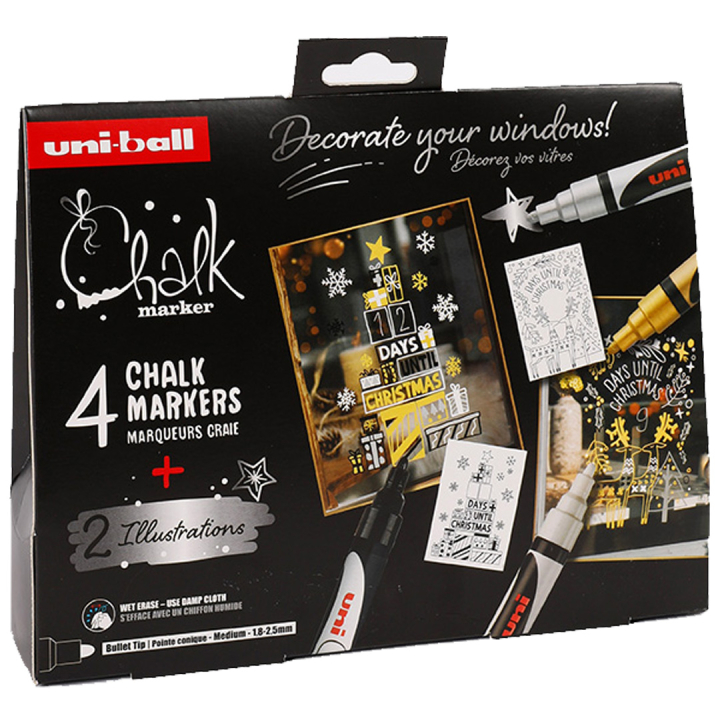 Chalk Marker PWE-5M XMAS 4-er Set in der Gruppe Stifte / Künstlerstifte / Acrylmarker bei Pen Store (133852)