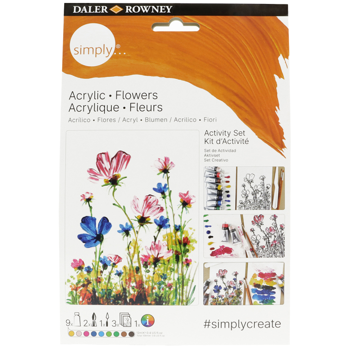 Simply Blumen malen mit Acrylfarbe - Schritt für Schritt in der Gruppe Künstlerbedarf / Künstlerfarben / Acrylfarbe bei Pen Store (133865)