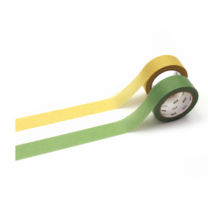 Washi-tape Pastel lemon × fresh green 2er-Pack in der Gruppe Basteln & Hobby / Hobbyzubehör / Washi Tape bei Pen Store (134039)