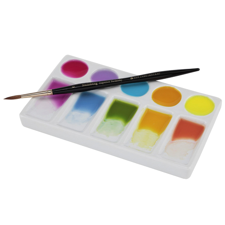 Artists Porzellanpalette Rechteckig 22x20 cm in der Gruppe Künstlerbedarf / Atelier / Mischpaletten bei Pen Store (134469)