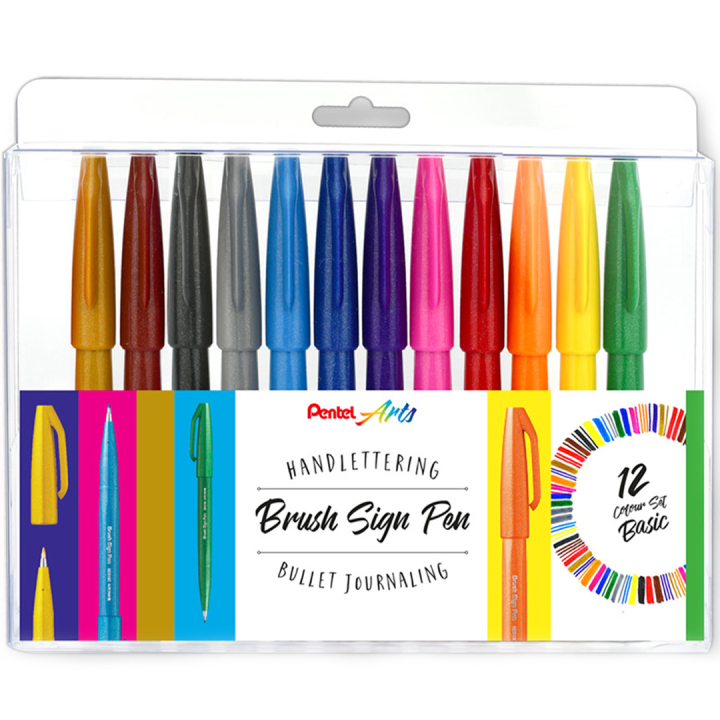 Brush Sign Pen 12er-Set Basic colours in der Gruppe Stifte / Künstlerstifte / Filzstifte bei Pen Store (134578)