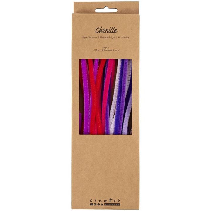 Chenilledraht 30 cm 25er-Pack Lila-Rosa-Farbmix in der Gruppe Basteln & Hobby / Basteln / Chenilledraht bei Pen Store (134697)