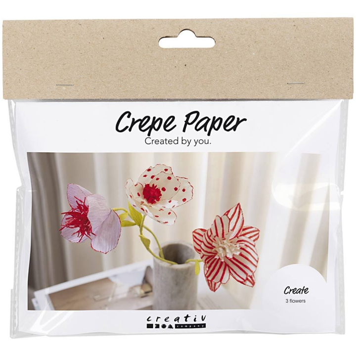 DIY-kit Papierblumen aus Krepppapier Set 2 in der Gruppe Basteln & Hobby / Basteln / Basteln und DIY bei Pen Store (134723)