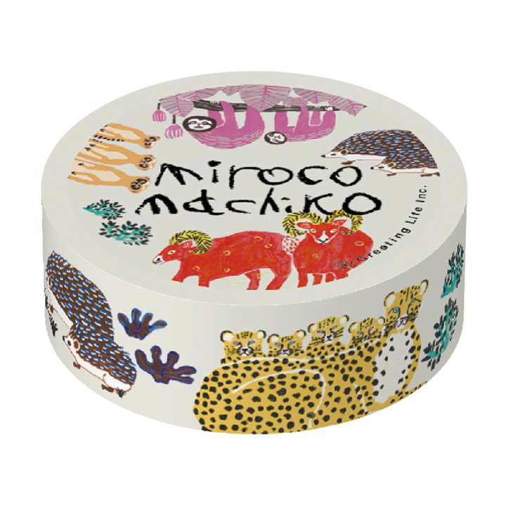 Washi-tape Miroco Machiko Animal Family in der Gruppe Basteln & Hobby / Hobbyzubehör / Washi Tape bei Pen Store (134801)