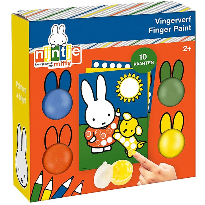 Miffy Fingerfarben 4 Farben + 10 Bilder in der Gruppe Kids / Basteln für Kinder / Malfarbe für Kinder / Fingerfarben bei Pen Store (134901)