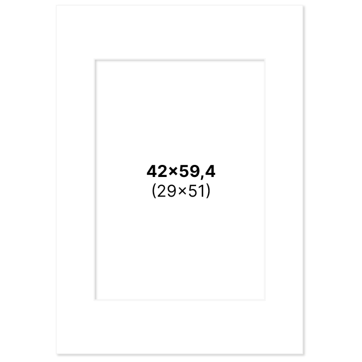Passepartout Weiß 42x59,4 cm A2 in der Gruppe Basteln & Hobby / Organisieren / Rahmen / Passepartout bei Pen Store (135111)