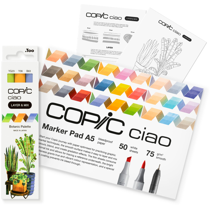 Ciao Layer & Mix 3D Starter Set Botanic in der Gruppe Stifte / Künstlerstifte / Marker bei Pen Store (135137)