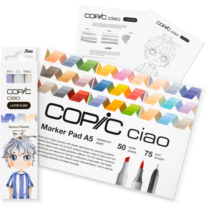 Ciao Layer & Mix Manga Starter Set Serene in der Gruppe Stifte / Künstlerstifte / Marker bei Pen Store (135141)