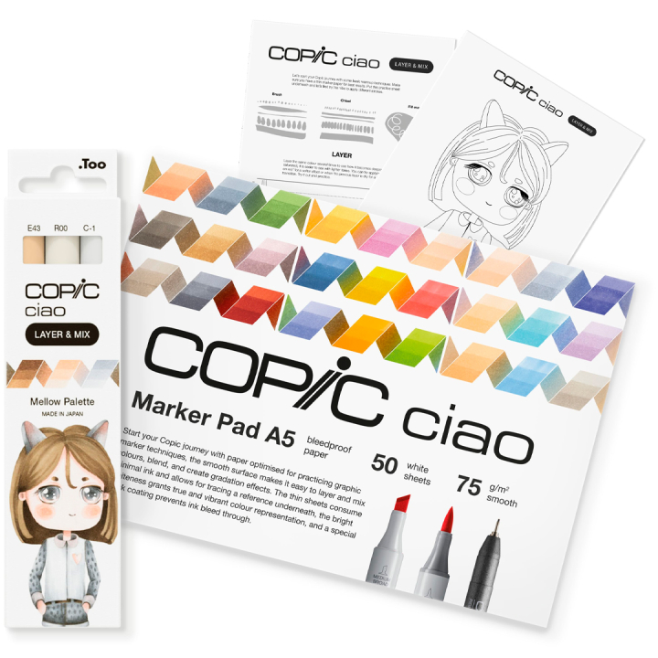 Ciao Layer & Mix Manga Starter Set Mellow in der Gruppe Stifte / Künstlerstifte / Marker bei Pen Store (135143)