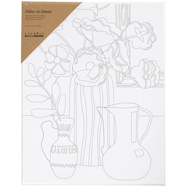 Leinwand mit Druck 24x30cm 360g Stilleben mit Blumen in der Gruppe Künstlerbedarf / Atelier / Leinwände / Malerleinwand Acrylfarbe bei Pen Store (135414)