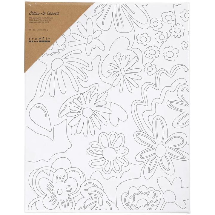 Leinwand mit Druck 24x30cm 360g Blumen in der Gruppe Kids / Basteln für Kinder / Malzubehör für Kinder bei Pen Store (135416)
