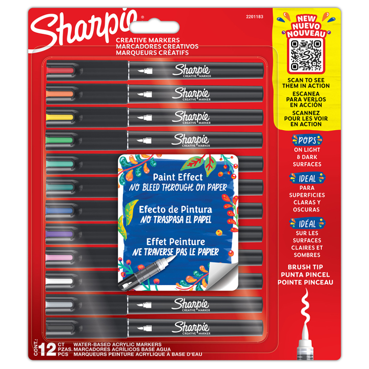Creative Marker Brush Tip 12er-Pack in der Gruppe Stifte / Künstlerstifte / Acrylmarker bei Pen Store (135429)