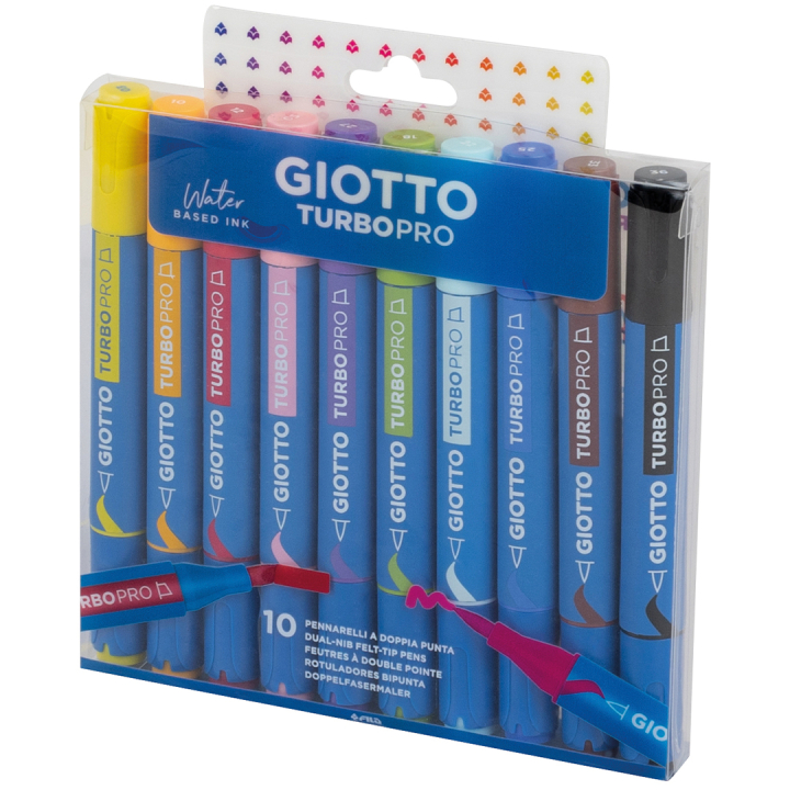 Turbo Pro Dual Tip Marker Pen 10er-Set in der Gruppe Stifte / Künstlerstifte / Aquarellmarkers bei Pen Store (135469)