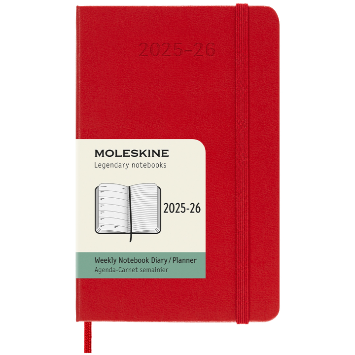 Kalender 18M WeekNote Hard Cover Pocket Red in der Gruppe Papier & Blöcke / Kalender und Terminkalender / 18 Monate Tageskalender bei Pen Store (135601)