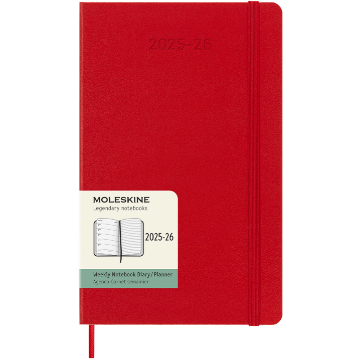 Kalender 18M WeekNote Hard Cover Large Red in der Gruppe Papier & Blöcke / Kalender und Terminkalender / 18 Monate Tageskalender bei Pen Store (135602)