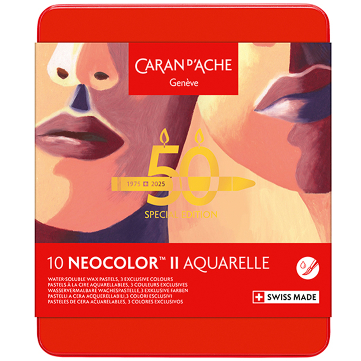 Neocolor II Aquarelle 50 Years Portrait 10er-Set in der Gruppe Künstlerbedarf / Künstlerfarben / Pastell / Wachspastelle bei Pen Store (135629)