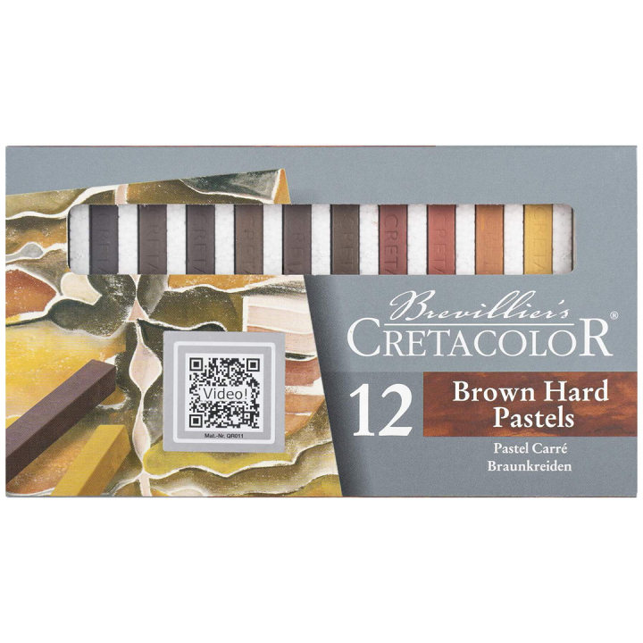 Pastellkreiden Hart Braun/Rot 12er-Set in der Gruppe Künstlerbedarf / Buntstifte und Bleistifte / Pastellkreiden bei Pen Store (135651)