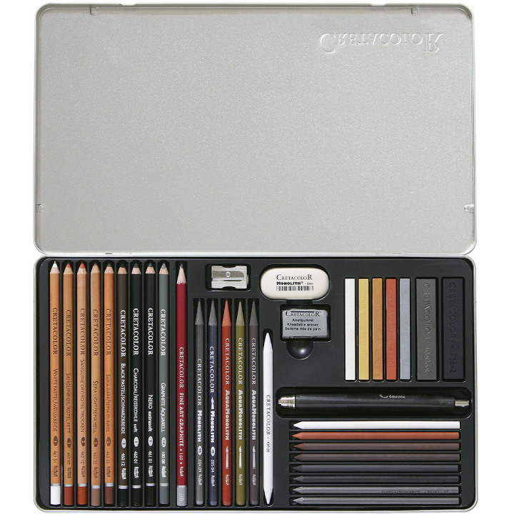 Ultimo Zeichnungssatz 35 Teile in der Gruppe Künstlerbedarf / Buntstifte und Bleistifte / Grafit- und Bleistifte bei Pen Store (135653)