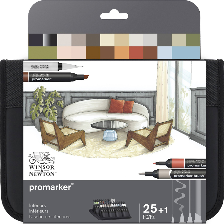 Promarker Interiors Wallet 25er-Set in der Gruppe Stifte / Künstlerstifte / Marker bei Pen Store (135656)