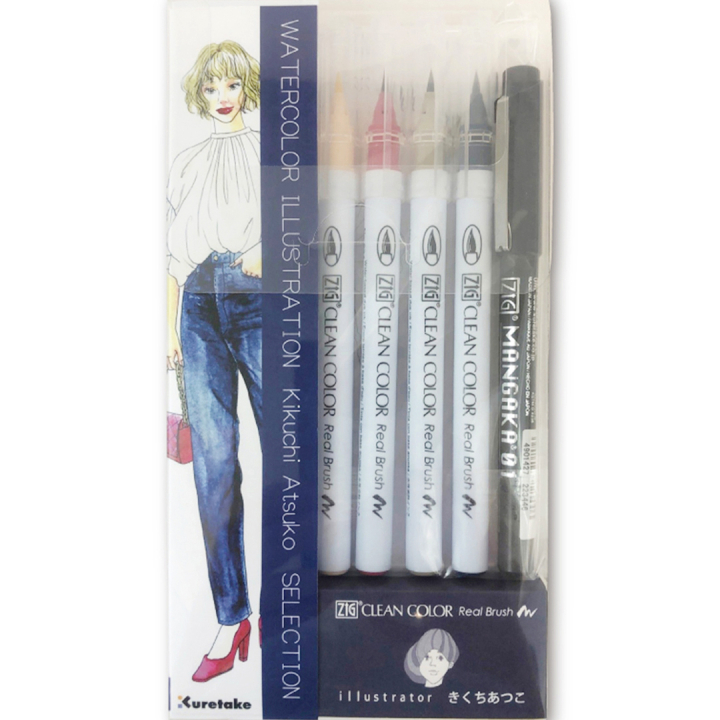Clean Color Real Brush Illustration 8er-set 1 in der Gruppe Stifte / Künstlerstifte / Pinselstifte bei Pen Store (135665)