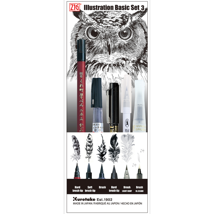 Inktober Illustration Basic 5er-set in der Gruppe Stifte / Künstlerstifte / Pinselstifte bei Pen Store (135666)
