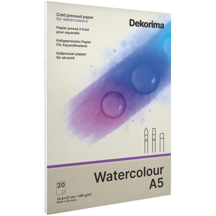 Watercolour Pad 165g A5 in der Gruppe Papier & Blöcke / Künstlerblöcke / Aquarellpapier bei Pen Store (135679)