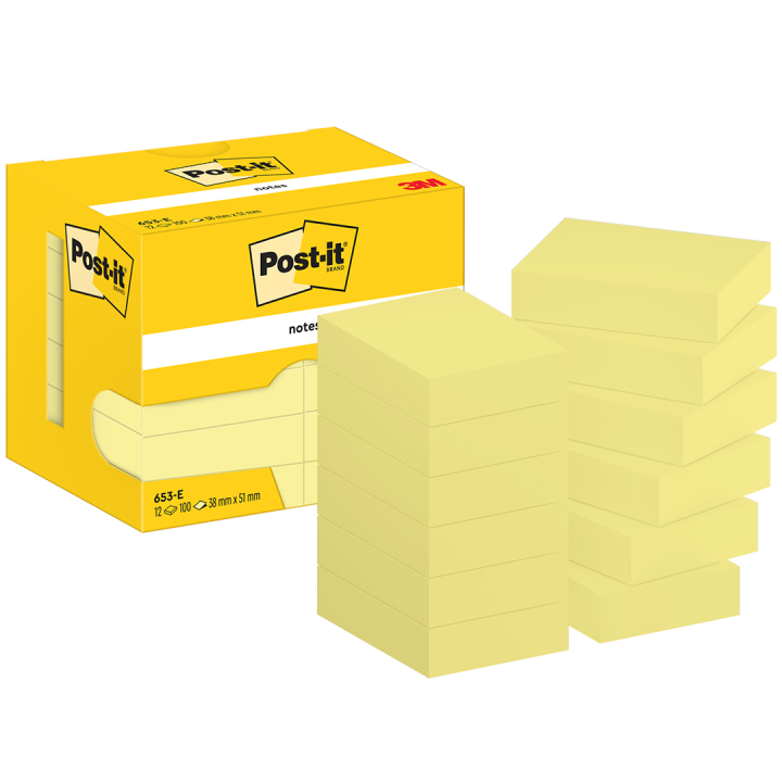 Post‑it 38×51 Gelb 12er‑Pack in der Gruppe Papier & Blöcke / Schreiben und Notizen / Post-it und Notizblöcke bei Pen Store (135708)