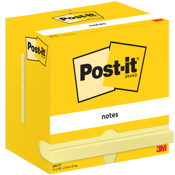 Post-it 76x127 Gelb 12er-Pack in der Gruppe Papier & Blöcke / Schreiben und Notizen / Post-it und Notizblöcke bei Pen Store (135712)