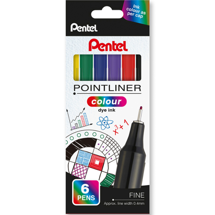 Pointliner Colour 6er-Set in der Gruppe Stifte / Künstlerstifte / Filzstifte bei Pen Store (135772)