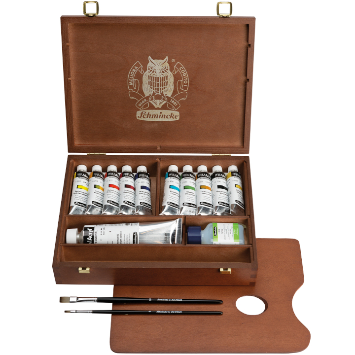 PRIMAcryl Acrylfarbe Wooden Box set in der Gruppe Künstlerbedarf / Künstlerfarben / Acrylfarbe bei Pen Store (136014)