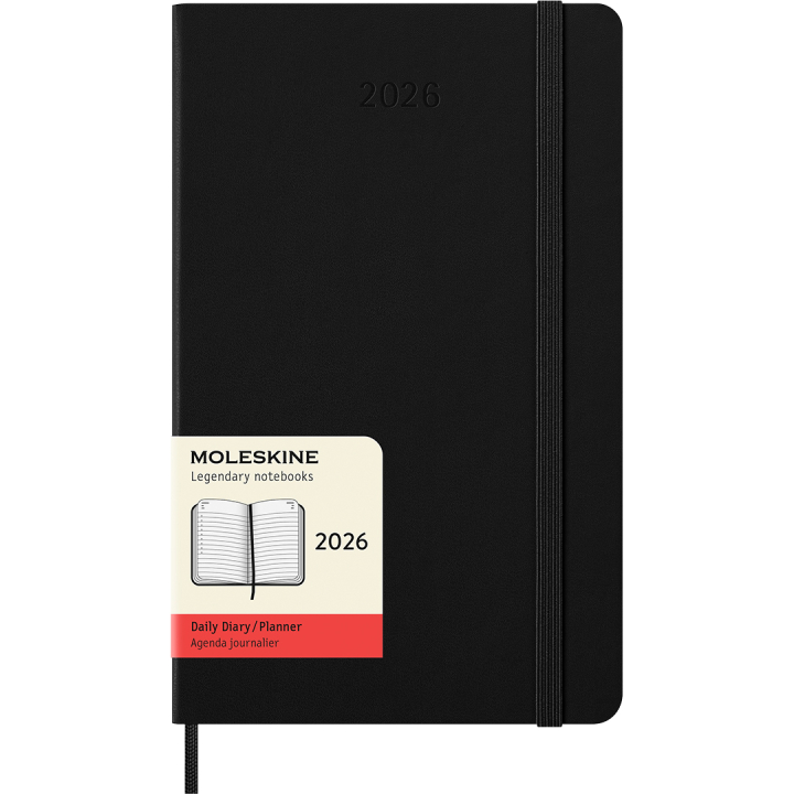 Kalender 12M Daily 2026 Hardcover Large Black in der Gruppe Papier & Blöcke / Kalender und Terminkalender / 12 Monate Tageskalender bei Pen Store (136081)