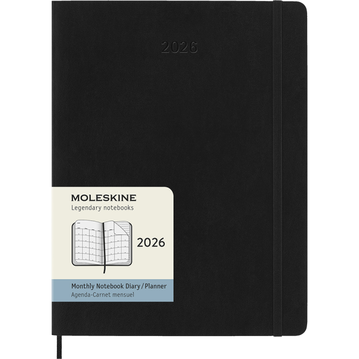 Kalender 12M Monthly 2026 Softcover XL Black in der Gruppe Papier & Blöcke / Kalender und Terminkalender / 12 Monate Tageskalender bei Pen Store (136099)