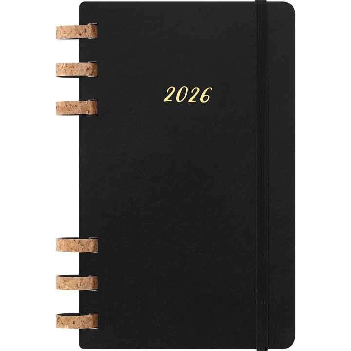 Kalender 12M Spiral Planner 2026 Large Black in der Gruppe Papier & Blöcke / Kalender und Terminkalender / 12 Monate Tageskalender bei Pen Store (136104)