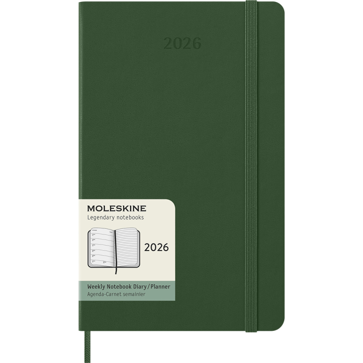 Kalender 12M Weekly Notebook 2026 Hardcover Large Myrtle Green in der Gruppe Papier & Blöcke / Kalender und Terminkalender / 12 Monate Tageskalender bei Pen Store (136112)