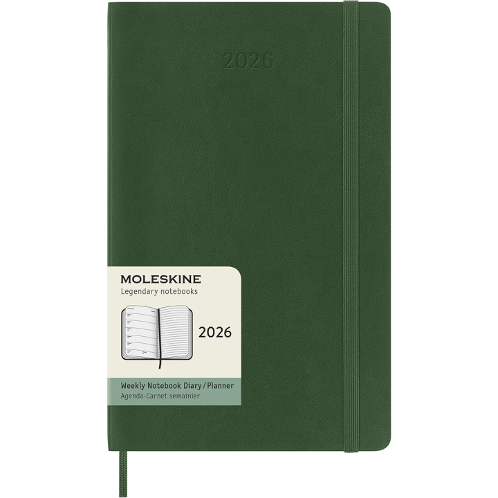 Kalender 12M Weekly Notebook 2026 Softcover Large Myrtle Green in der Gruppe Papier & Blöcke / Kalender und Terminkalender / 12 Monate Tageskalender bei Pen Store (136113)