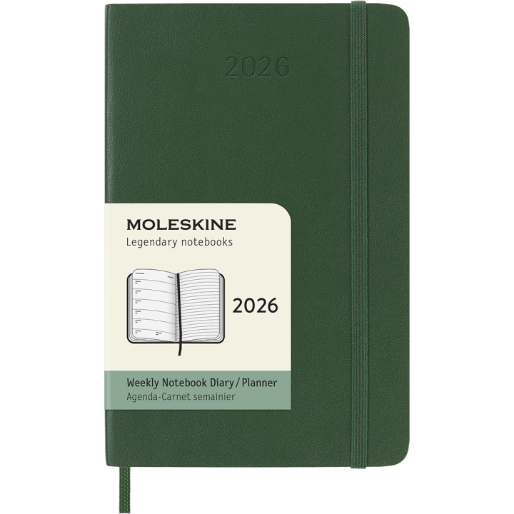 Kalender 12M Weekly Notebook 2026 Softcover Pocket Myrtle Green in der Gruppe Papier & Blöcke / Kalender und Terminkalender / 12 Monate Tageskalender bei Pen Store (136121)