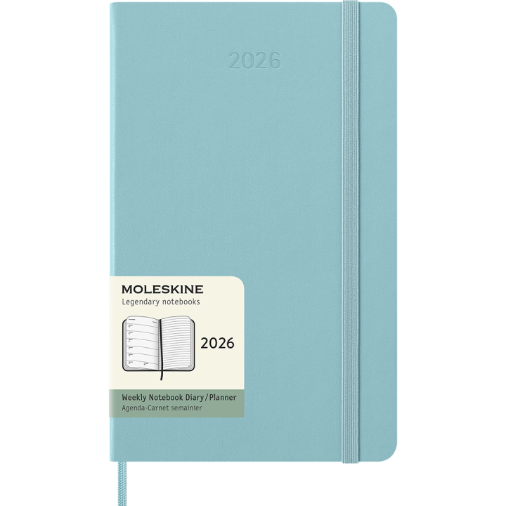 Kalender 12M Weekly Notebook 2026 Hardcover Large Aquamarine in der Gruppe Papier & Blöcke / Kalender und Terminkalender / 12 Monate Tageskalender bei Pen Store (136132)