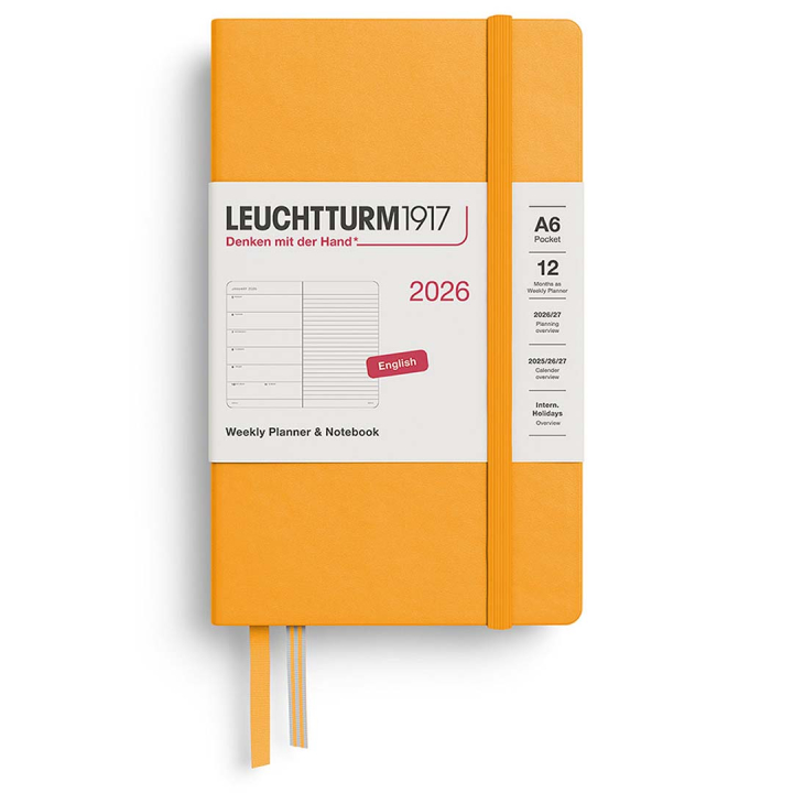 Kalender Weekly Planner & Notebook 2026 A6 Rising Sun in der Gruppe Papier & Blöcke / Kalender und Terminkalender / 12 Monate Tageskalender bei Pen Store (136233)