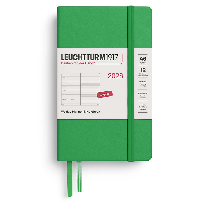 Kalender Weekly Planner & Notebook 2026 A6 Spring Leaf in der Gruppe Papier & Blöcke / Kalender und Terminkalender / 12 Monate Tageskalender bei Pen Store (136234)