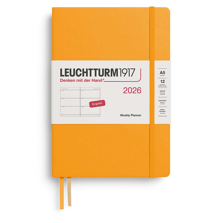 Kalender Weekly Planner 2026 A5 Rising Sun in der Gruppe Papier & Blöcke / Kalender und Terminkalender / 12 Monate Tageskalender bei Pen Store (136254)