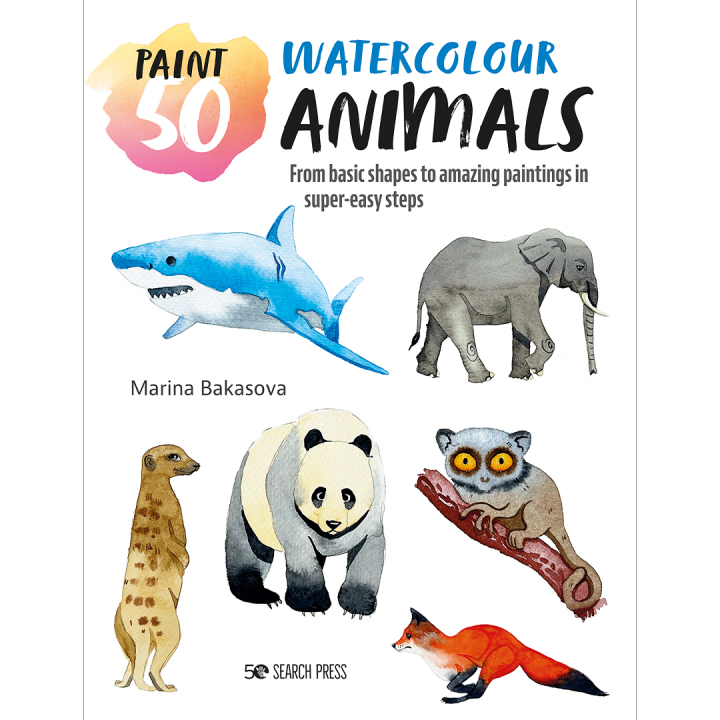 Paint 50: Watercolour Animals in der Gruppe Basteln & Hobby / Bücher / Lehrbücher bei Pen Store (136319)