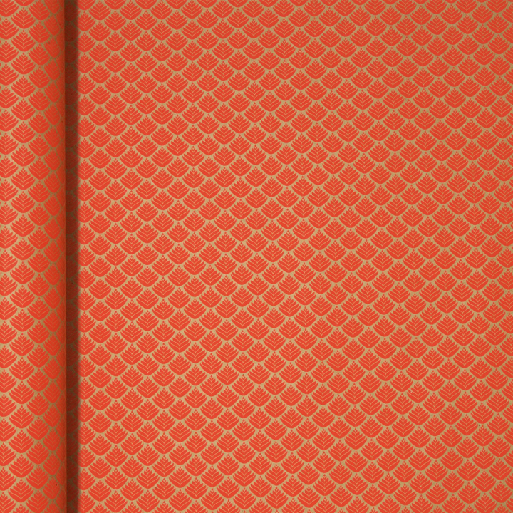 Geschenkpapier 35cm x 5m Kraft Rote Blumen in der Gruppe Basteln & Hobby / Feiertage und Jahreszeiten / Verpackung bei Pen Store (136355)